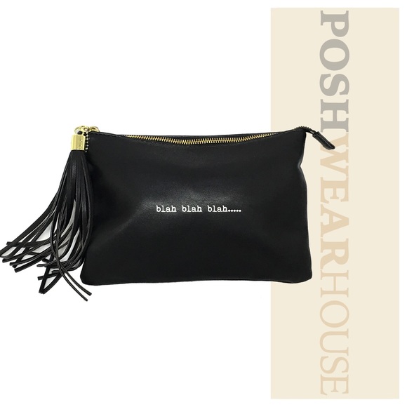 Olivia + Joy Handbags - Black Makeup Pouch w/ Tassel